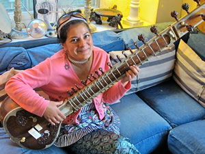 Picture of Sitar Player Sheema Mukherjee